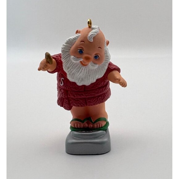 Hallmark Santa Tipping the Scales Christmas Tree Ornament Weign In with Cookie - Picture 8 of 8